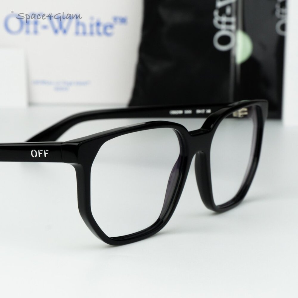 Off-White Men Eyeglasses Black Square OERJ039 STYLE 39 1000 NEW AUTHENTIC - Picture 4 of 8